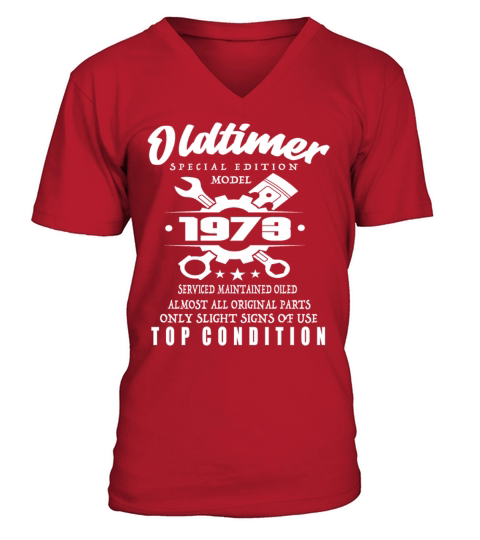 Vintage Special Edition Model 1973 Birthday V-Neck T-shirt