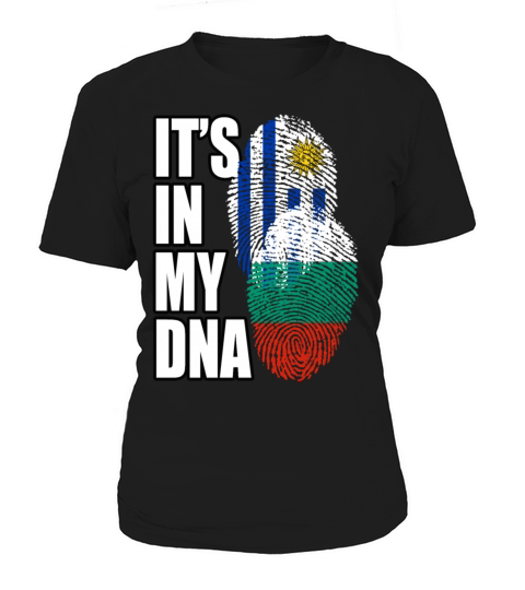 Bulgarian And Uruguayan Mix Heritage DNA Flag Women's T-Shirt