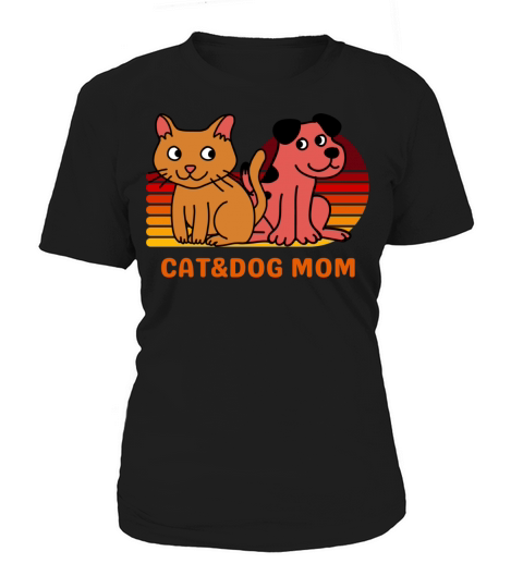 cat and dog mom retro vintage Women's T-Shirt