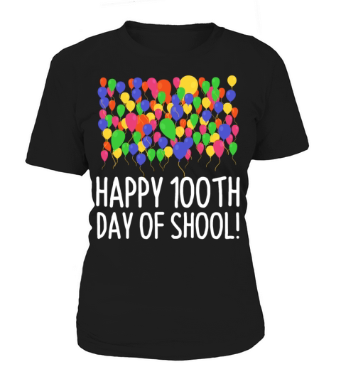 Count them 100 Balloons 100th Day of School Teache Women's T-Shirt