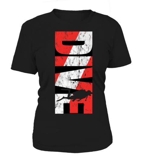 Dive Flag Over Quote Vintage Worn Scuba Diving Fla Women's T-Shirt