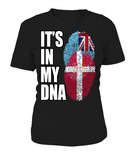 Fijian And Danish Mix Heritage DNA Flag Women's T-Shirt