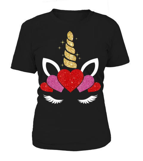 Heart Valentines Day for Women Girls Unicorn2079 Women's T-Shirt