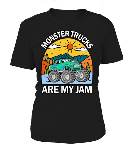 Monster Trucks Are My Jam Vintage Retro Women's T-Shirt