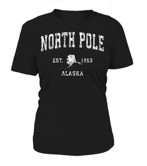 North Pole Alaska Ak Vintage Athletic Sports Desig Women's T-Shirt