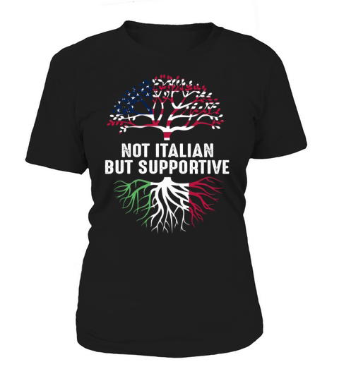 Not Italian vintage distressed usa flag But Suppor Women's T-Shirt