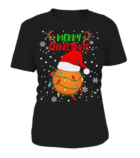 Pingpong Christmas Lights Santa Hat Women's T-Shirt