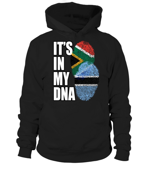 Botswana And South African Mix Heritage DNA Flag Hoodie Unisex