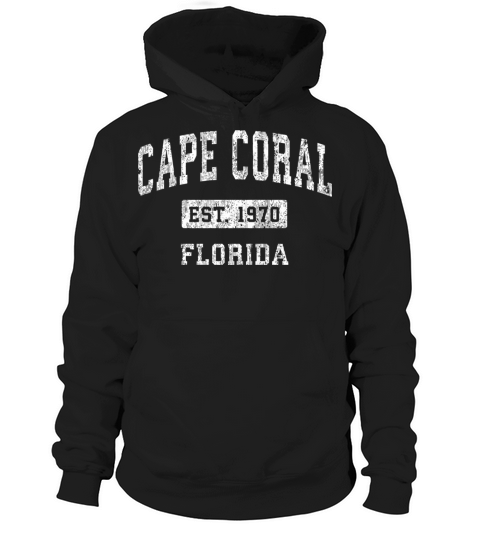 Cape Coral Florida Fl Vintage Established Sports D Hoodie Unisex
