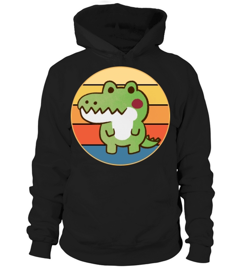 Crocodile Retro Sunset Vintage Wild Animal Hoodie Unisex