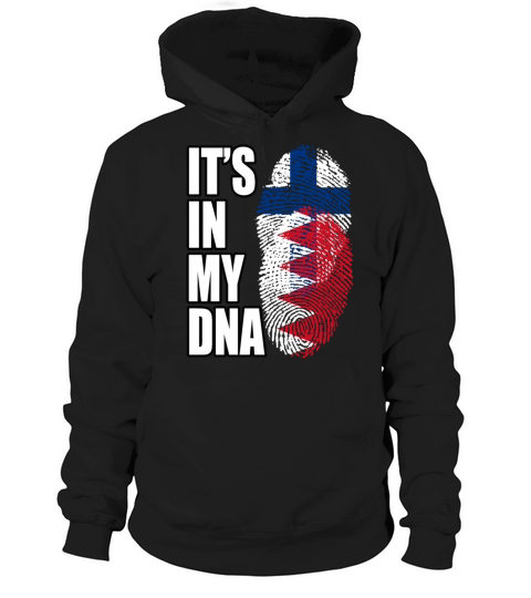 Finland And Bahraini Mix Heritage DNA Flag Hoodie Unisex