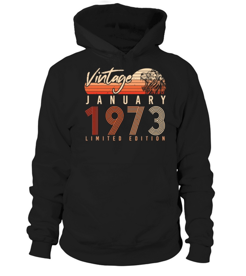 January 1973 Vintage Lion Hoodie Unisex