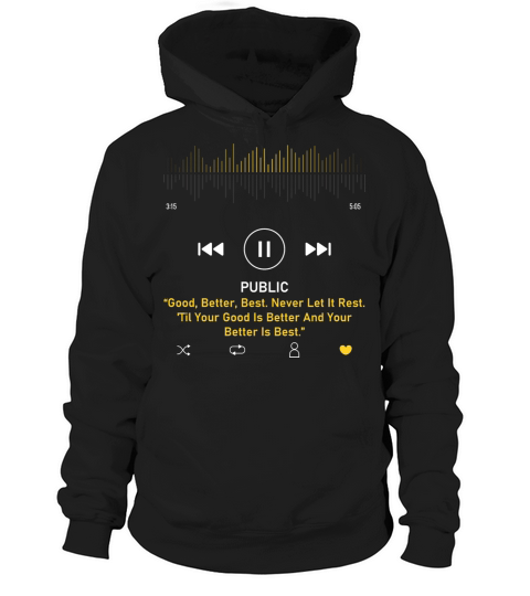 Play music interface with Motivational Hoodie Unisex