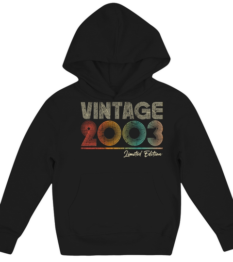 20 Years Old Vintage 2003 20th Birthday Gifts Kids Hoodie