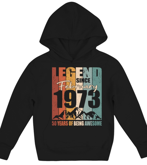 50th birthday vintage 1973 legend since 1973 Kids Hoodie