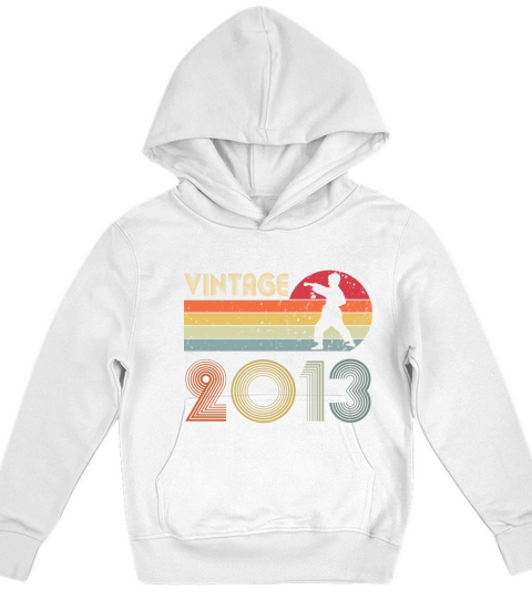 9th Birthday Karate Taekwondo Vintage 2013 Outfit Kids Hoodie