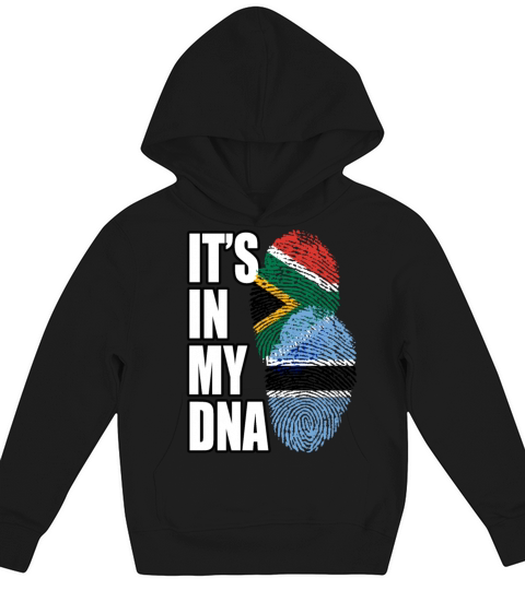 Botswana And South African Mix Heritage DNA Flag Kids Hoodie