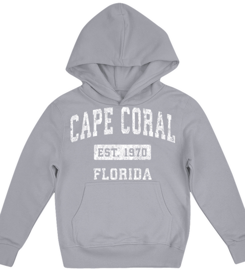 Cape Coral Florida Fl Vintage Established Sports D Kids Hoodie