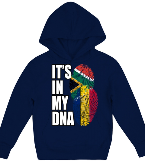 Chadian And South African Mix Heritage DNA Flag Kids Hoodie
