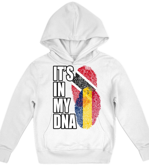 Chadian And Trinidad Tobago Mix Heritage DNA Flag Kids Hoodie