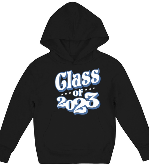 Class Of 2023 Senior 23 Graduation Vintage School Kids Hoodie