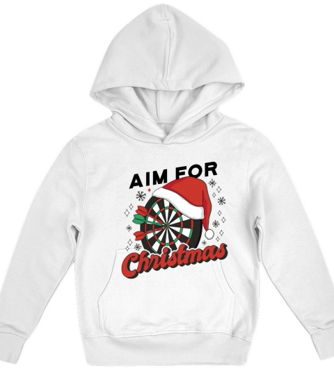 Dart-Board Santa Hat Christmas Cool Sport X-Mas H Kids Hoodie