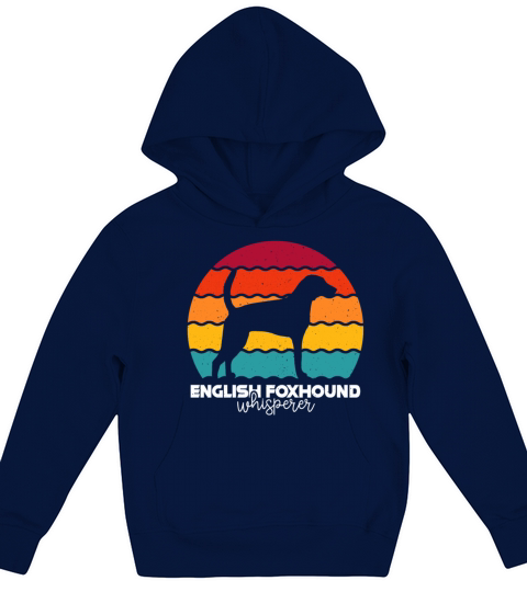 English Foxhound Whisperer Retro Vintage Kids Hoodie