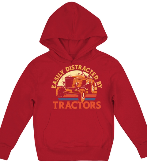 Farming Farmer Vintage Tractor Kids Hoodie