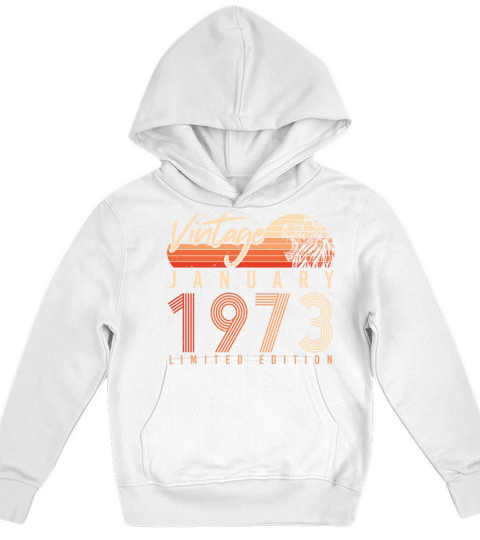 January 1973 Vintage Lion Kids Hoodie