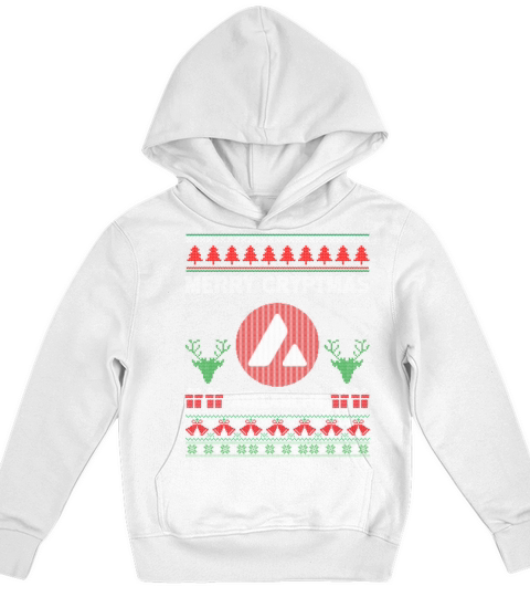 Merry Cryptmas Christmas Avalanche AVAX Coin HODL Kids Hoodie