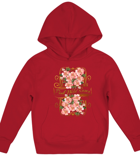 Pink Wild Roses-Vintage Kids Hoodie