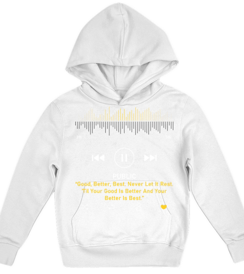 Play music interface with Motivational Kids Hoodie