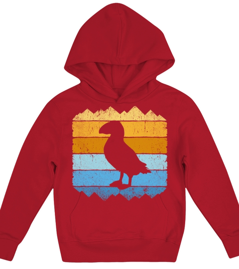 Puffin Bird Seabird Retro Vintage Puffins Kids Hoodie