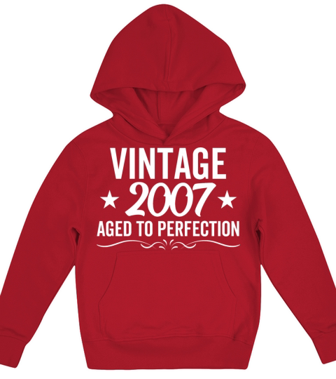 Vintage 2007 Aged To Perfection Kids Hoodie