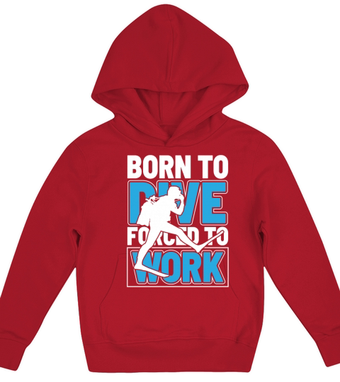 Vintage Born to Dive Forced to Work Kids Hoodie