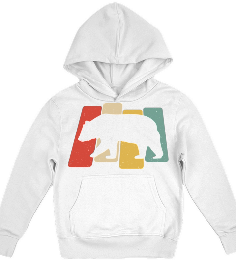 Vintage Retro Bear for Bears Lovers Kids Hoodie