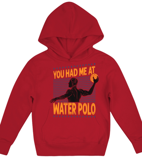 Water Polo Girl Vintage You Had Me Kids Hoodie