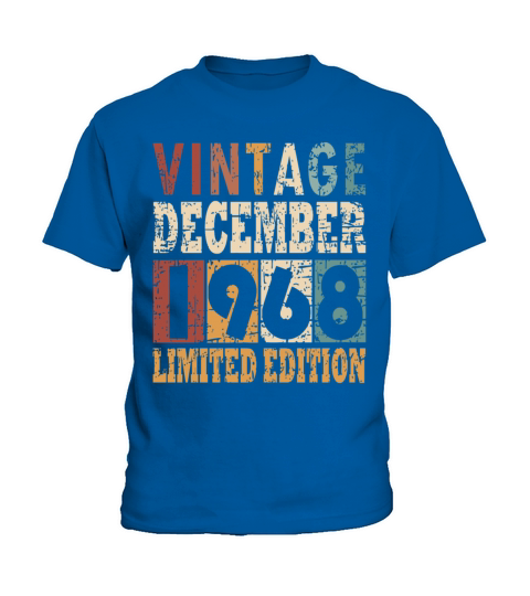 1968 December vintage birthday Kids T-Shirt