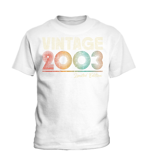 20 Years Old Vintage 2003 20th Birthday Gifts Kids T-Shirt