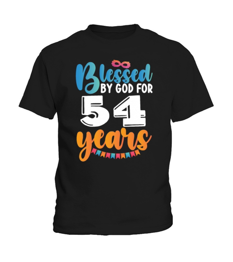 Birthday Blessed by God for 54 Years Kids T-Shirt