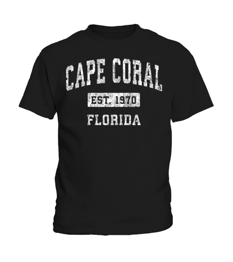 Cape Coral Florida Fl Vintage Established Sports D Kids T-Shirt