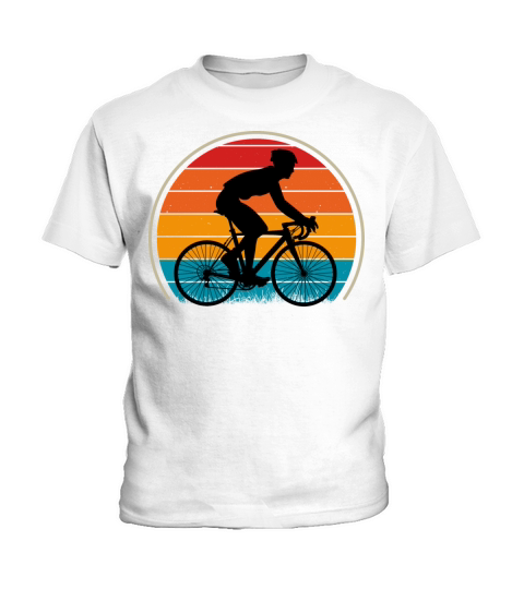 Cycling Retro Vintage Sunset T-Shirt Kids T-Shirt
