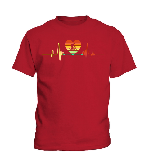 Cyclist Hearbeart Kids T-Shirt
