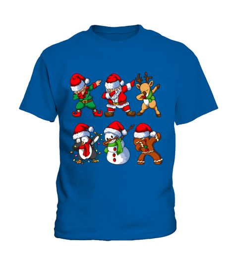 Dabbing Santa Elf Friends Christmas Kids Boys Men Kids T-Shirt