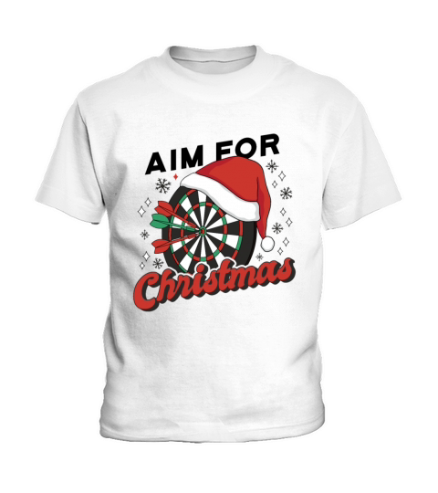 Dart-Board Santa Hat Christmas Cool Sport X-Mas H Kids T-Shirt