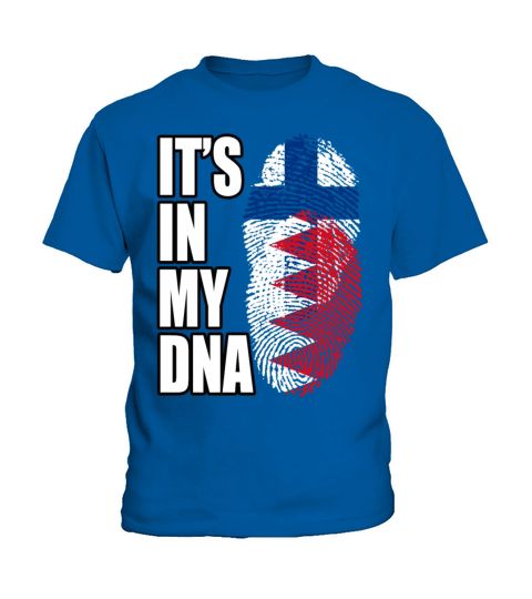 Finland And Bahraini Mix Heritage DNA Flag Kids T-Shirt