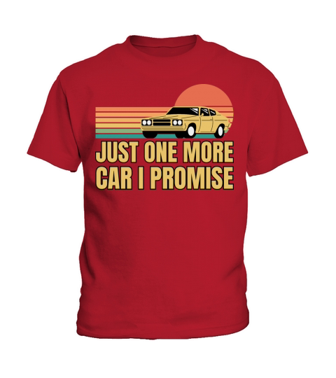 Funny Retro Vintage Just One More Car I Promise Kids T-Shirt