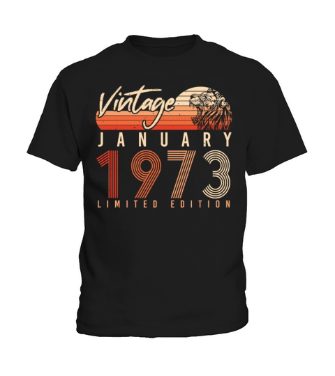 January 1973 Vintage Lion Kids T-Shirt