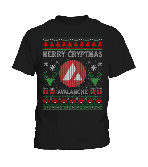 Merry Cryptmas Christmas Avalanche AVAX Coin HODL Kids T-Shirt