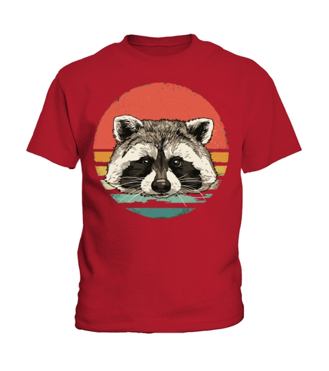 Retro Vintage Raccoon Lover 70S Men Women Kids Kids T-Shirt